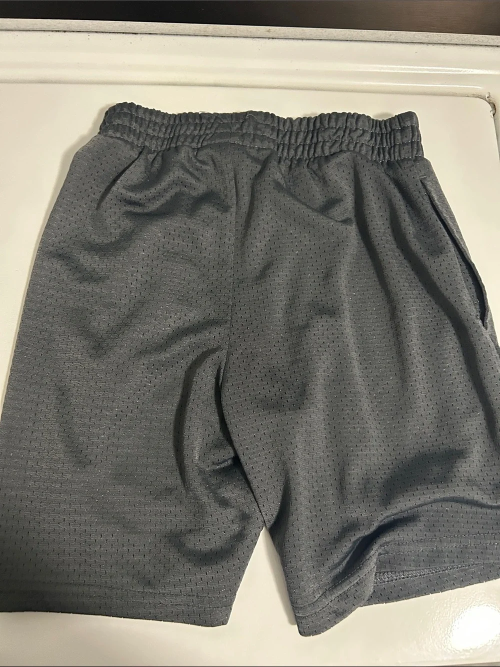 Champion Men's Black Athletic Mesh Shorts with Script Logo